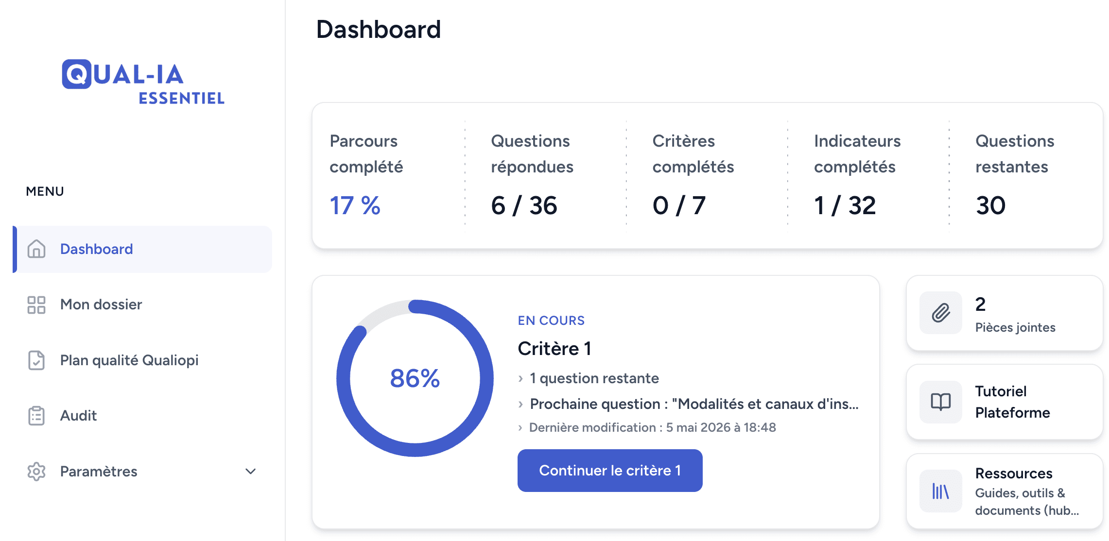 Dashboard mockup